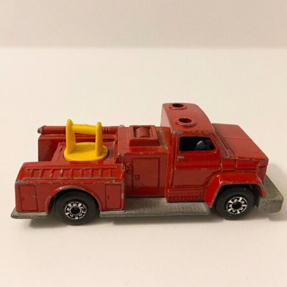 Vintage  Matchbox 1981 Open Back Truck 1977 Snorkel Fire Engine Truck Toys - Picture 10 of 12